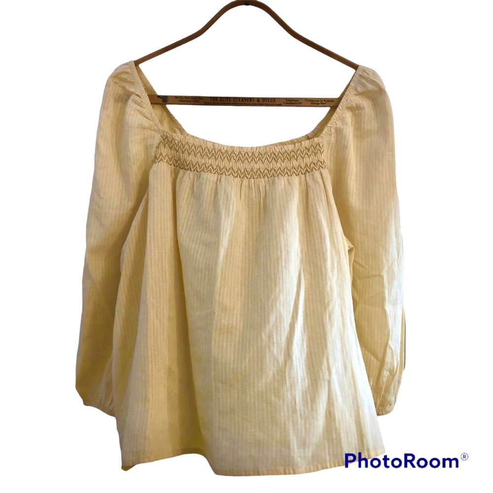 Banana Republic Women’s Size XL Off the Shoulder Shirred Neckline Elastic Cuffs